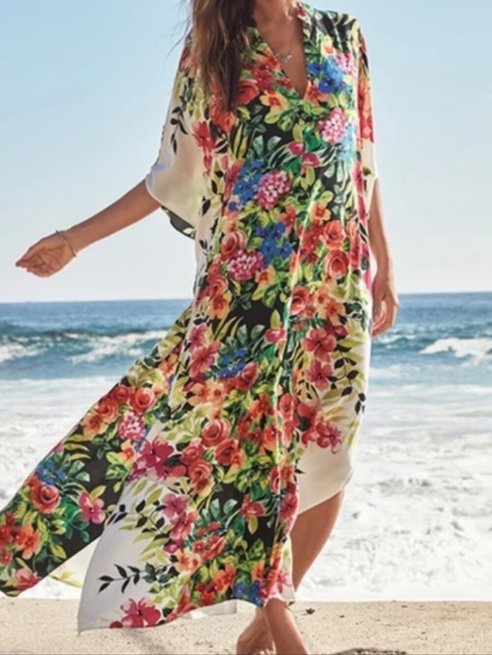 Johnny Was Women's Floral Dana Maxi Kaftan Dress 2X NWT Boho Luxury Resortwear